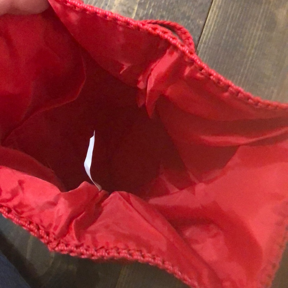 Red Crochet Backpack Purse - Picture 4 of 6